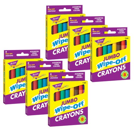 TREND ENTERPRISES Jumbo Wipe-Off® Crayons, Assorted, PK48 T591